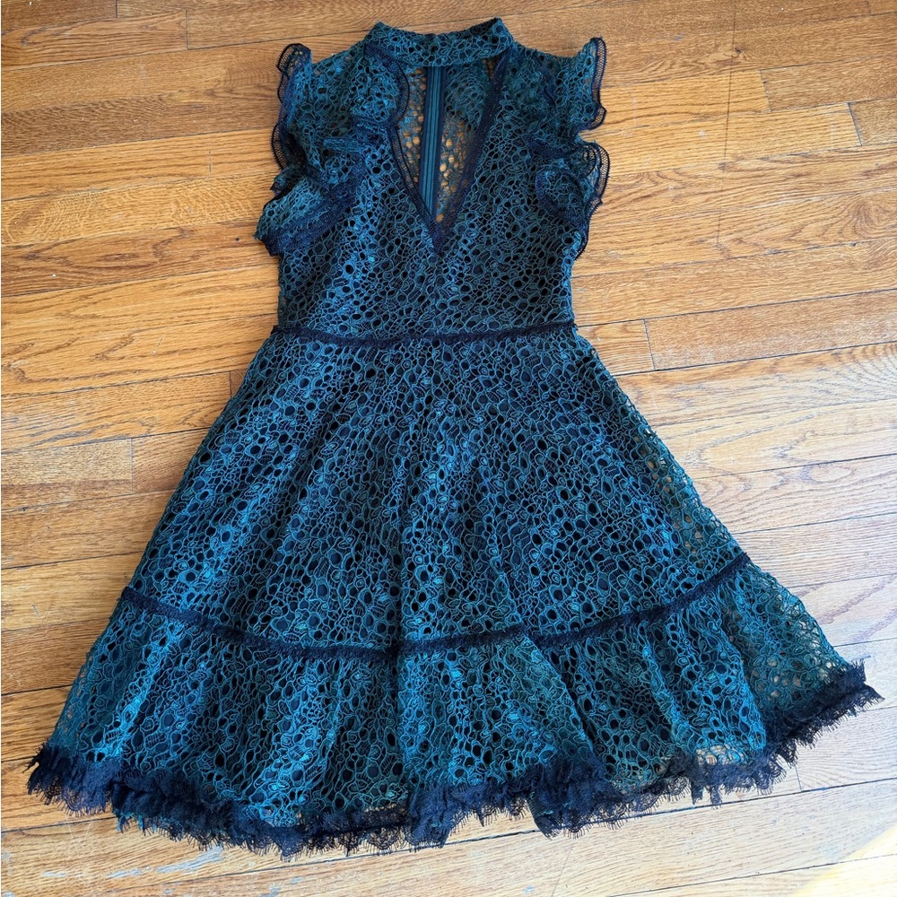 Alexis green Crochet Lace Dress
